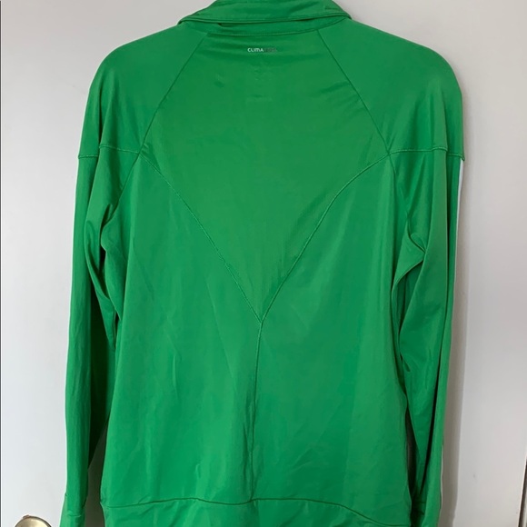 Gently Loved Adidas Green Track Jacket **Missing Collar Draw String** - Picture 8 of 11
